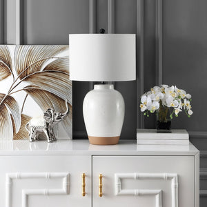 Safavieh PORTCIA Table Lamp - Elegant Ivory Accent Light for Contemporary & Classic Décor, 27.5" Tall TBL4242A