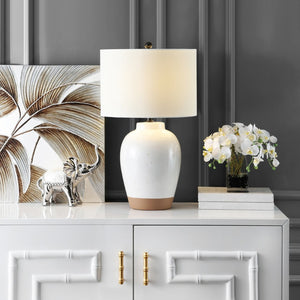 Safavieh PORTCIA Table Lamp - Elegant Ivory Accent Light for Contemporary & Classic Décor, 27.5" Tall TBL4242A