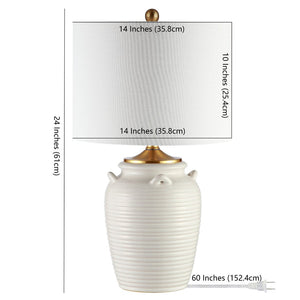 Safavieh LENER Table Lamp - Elegant Ivory Design for Living Rooms, Bedrooms & Offices - Perfect Lighting! TBL4243A