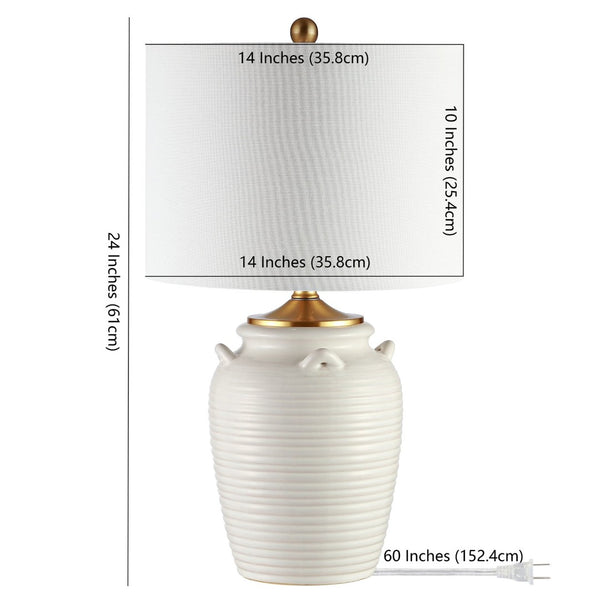 Safavieh LENER Table Lamp - Elegant Ivory Design for Living Rooms, Bedrooms & Offices - Perfect Lighting! TBL4243A