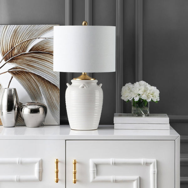 Safavieh LENER Table Lamp - Elegant Ivory Design for Living Rooms, Bedrooms & Offices - Perfect Lighting! TBL4243A