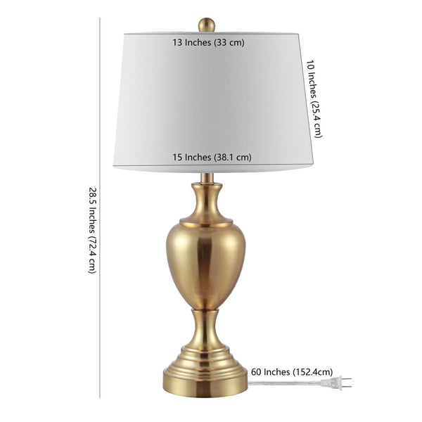 Safavieh POPPY, 28.5 INCH ELEGANT IRON TABLE LAMP FOR MODERN AND TRADITIONAL DECOR, AMBIENT LIGHTING Brass TBL4251B