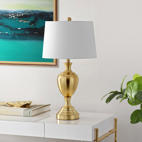 Safavieh POPPY, 28.5 INCH ELEGANT IRON TABLE LAMP FOR MODERN AND TRADITIONAL DECOR, AMBIENT LIGHTING Brass TBL4251B