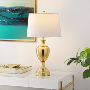 Safavieh POPPY, 28.5 INCH ELEGANT IRON TABLE LAMP FOR MODERN AND TRADITIONAL DECOR, AMBIENT LIGHTING Brass TBL4251B