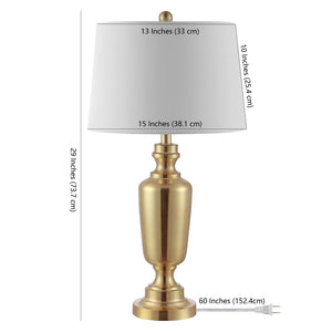 Safavieh EZRA, 29 Inch Iron Table Lamp – Timeless Modern Minimalism for Elegant Home Lighting Solutions Brass TBL4252B