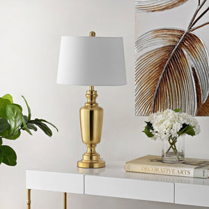 Safavieh EZRA, 29 Inch Iron Table Lamp – Timeless Modern Minimalism for Elegant Home Lighting Solutions Brass TBL4252B