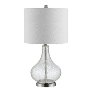 Safavieh BROOKS, Elegant Glass Table Lamp with Sculptural Design for Modern Home Décor and Ambient Lighting Clear TBL4254C