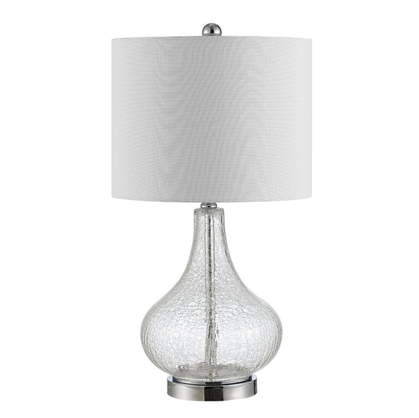 Safavieh BROOKS, Elegant Glass Table Lamp with Sculptural Design for Modern Home Décor and Ambient Lighting Clear TBL4254C