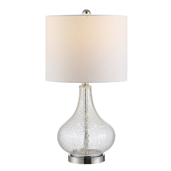Safavieh BROOKS, Elegant Glass Table Lamp with Sculptural Design for Modern Home Décor and Ambient Lighting Clear TBL4254C