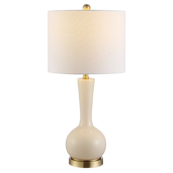 Safavieh GAETNA, Elegant Glass Table Lamp for Ambient Lighting in Living Rooms, Bedrooms, and Offices Ivory TBL4255C