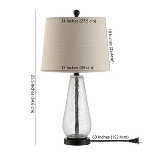 Safavieh NAILA, 25.5-Inch Clear & Bronze Glass Table Lamp - Elegant Lighting for Modern Interiors & Accents TBL4256A