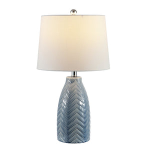 Safavieh NAJI, 25-Inch Blue-Grey Ceramic Table Lamp - Stylish Ambient Lighting for Modern Home Decor TBL4258A