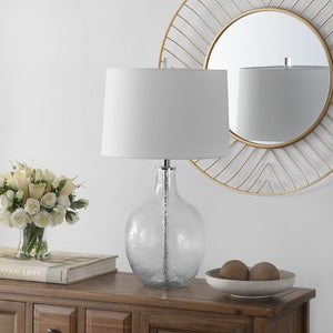 Safavieh NADINE, Elegant 27-Inch Glass Table Lamp for Stylish Home Décor, Perfect for Any Room Ambiance Clear TBL4259A