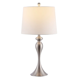 Safavieh BAYAN, 28-Inch Nickel Iron Table Lamp - Elegant Minimalist Design for Modern Home & Office Decor TBL4260A