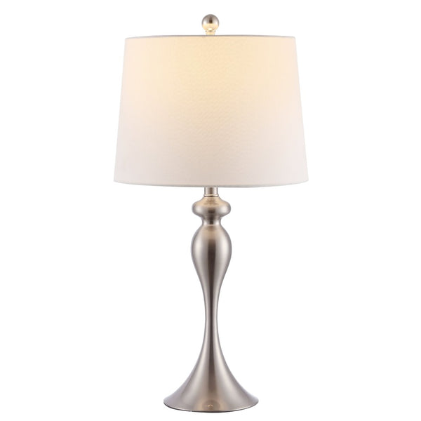 Safavieh BAYAN, 28-Inch Nickel Iron Table Lamp - Elegant Minimalist Design for Modern Home & Office Decor TBL4260A