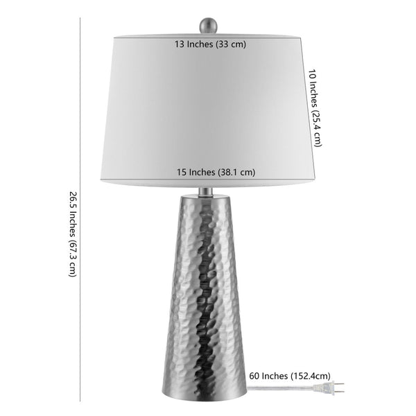 Safavieh BATUL, 26.5 Inch Nickel Iron Table Lamp – Timeless Design for Elegant Home Lighting & Décor TBL4261A