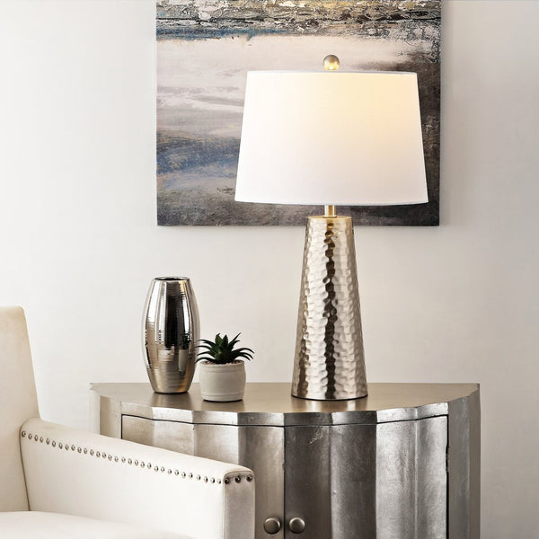 Safavieh BATUL, 26.5 Inch Nickel Iron Table Lamp – Timeless Design for Elegant Home Lighting & Décor TBL4261A