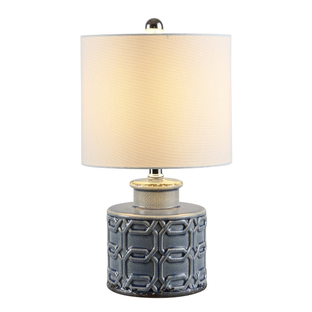 Safavieh BIJOU, 18-Inch Serene Blue Ceramic Table Lamp - Modern Design with Soft Ambient Lighting Accent TBL4267A
