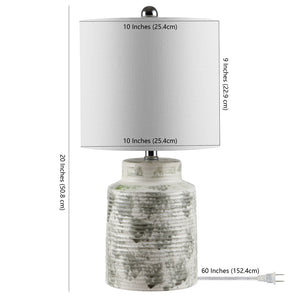 Safavieh BRANKO, 20-Inch Blue-Grey Ceramic Table Lamp - Elegant Ambient Lighting for Home & Office Decor TBL4269A