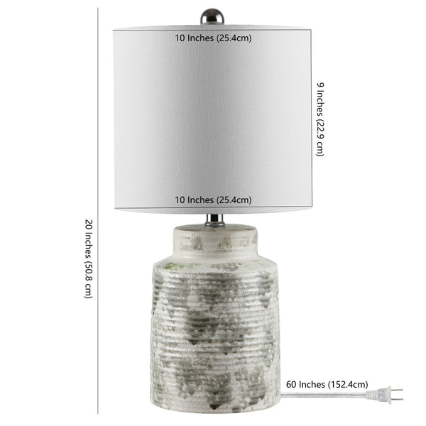 Safavieh BRANKO, 20-Inch Blue-Grey Ceramic Table Lamp - Elegant Ambient Lighting for Home & Office Decor TBL4269A