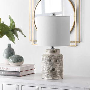 Safavieh BRANKO, 20-Inch Blue-Grey Ceramic Table Lamp - Elegant Ambient Lighting for Home & Office Decor TBL4269A