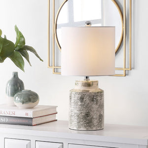 Safavieh BRANKO, 20-Inch Blue-Grey Ceramic Table Lamp - Elegant Ambient Lighting for Home & Office Decor TBL4269A