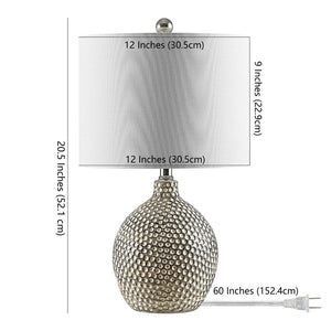 Safavieh BREEDA, Elegant 20.5 Inch Ivory Ceramic Table Lamp for Modern Home Decor & Stylish Ambient Lighting TBL4270A