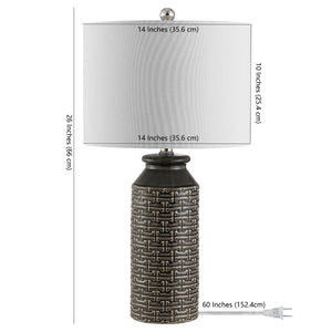 Safavieh WALDINA, 26-Inch Grey Ceramic Table Lamp – Elegant Accent for Living Room, Bedroom & Office Decor TBL4271A