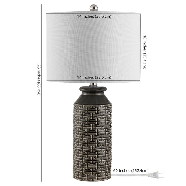 Safavieh WALDINA, 26-Inch Grey Ceramic Table Lamp – Elegant Accent for Living Room, Bedroom & Office Decor TBL4271A