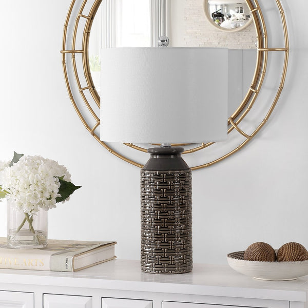 Safavieh WALDINA, 26-Inch Grey Ceramic Table Lamp – Elegant Accent for Living Room, Bedroom & Office Decor TBL4271A