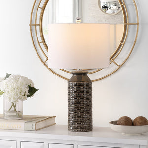 Safavieh WALDINA, 26-Inch Grey Ceramic Table Lamp – Elegant Accent for Living Room, Bedroom & Office Decor TBL4271A
