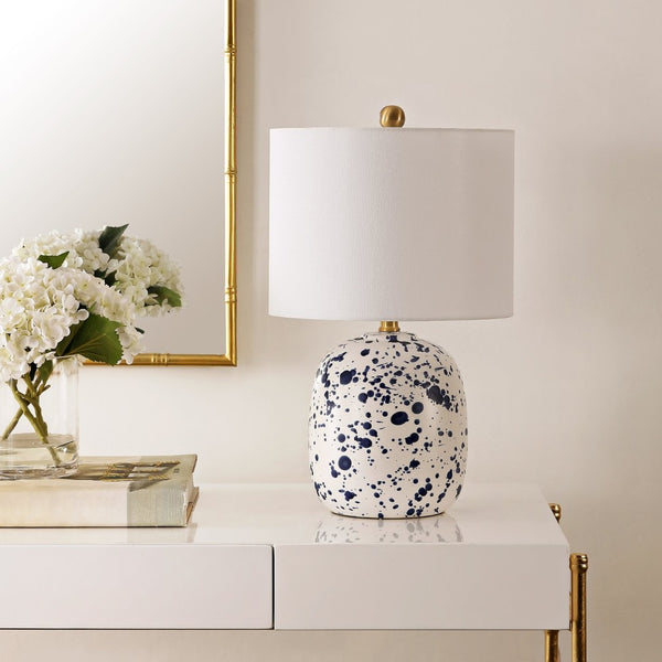 Safavieh WALLACE, 20-Inch Ivory Ceramic Table Lamp – Timeless Elegance, Warm Glow, Perfect for Any Room TBL4273A