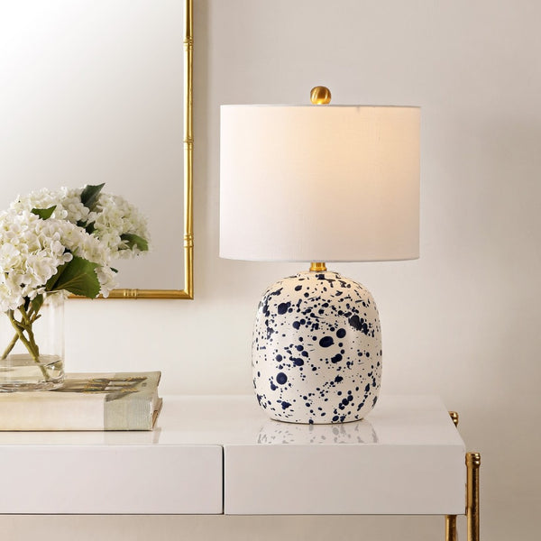 Safavieh WALLACE, 20-Inch Ivory Ceramic Table Lamp – Timeless Elegance, Warm Glow, Perfect for Any Room TBL4273A