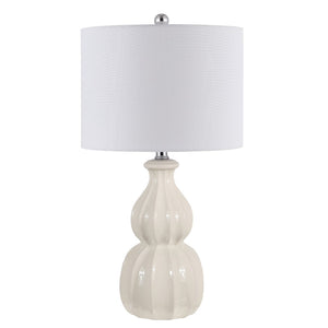 Safavieh WADE, Elegant 25.5-Inch Ceramic Table Lamp for Ambient Lighting in Living Rooms & Bedrooms Ivory TBL4274B