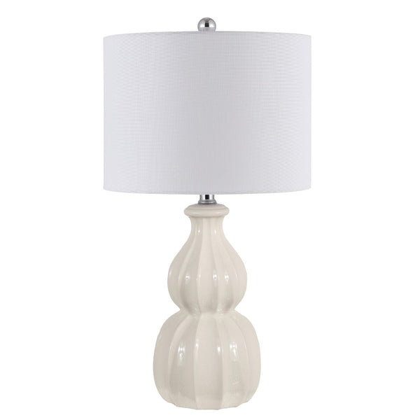 Safavieh WADE, Elegant 25.5-Inch Ceramic Table Lamp for Ambient Lighting in Living Rooms & Bedrooms Ivory TBL4274B
