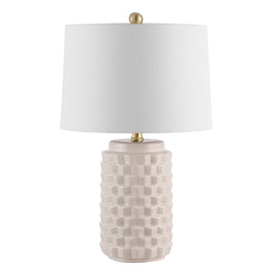 Safavieh WELDON, Elegant 24-Inch Ceramic Table Lamp for Modern Decor, Soft Ambient Light, Versatile Design Ivory TBL4275B