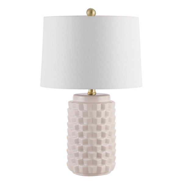 Safavieh WELDON, Elegant 24-Inch Ceramic Table Lamp for Modern Decor, Soft Ambient Light, Versatile Design Ivory TBL4275B