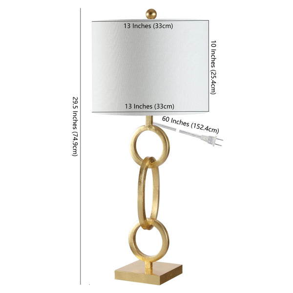 Safavieh ALAIA, Elegant Gold Iron Table Lamp - Modern Design, Warm Ambient Glow for Home & Office Decor TBL4276A