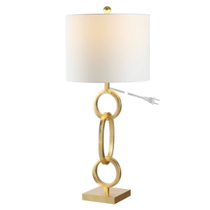 Safavieh ALAIA, Elegant Gold Iron Table Lamp - Modern Design, Warm Ambient Glow for Home & Office Decor TBL4276A