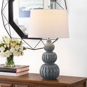 Safavieh CORINA, 26.5 Inch Ceramic Table Lamp - Modern Elegance for Living Rooms, Bedrooms & Home Offices Grey TBL4277A