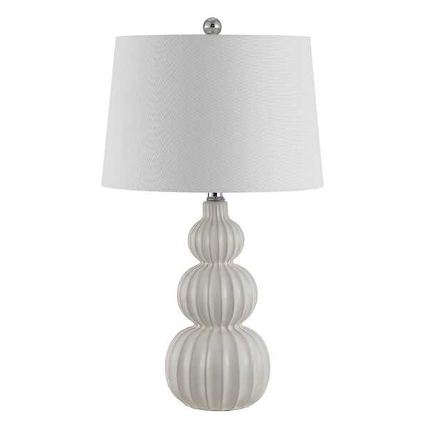 Safavieh CORINA, 26.5 Inch Ceramic Table Lamp - Modern Elegance for Living Rooms, Bedrooms & Home Offices White TBL4277B