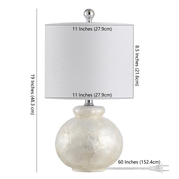 Safavieh IVY, Elegant 19-Inch Ivory Resin Table Lamp for Stylish Ambient Lighting in Any Room Decor TBL4280A
