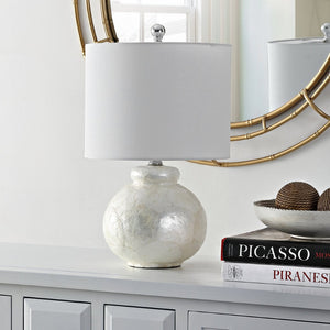 Safavieh IVY, Elegant 19-Inch Ivory Resin Table Lamp for Stylish Ambient Lighting in Any Room Decor TBL4280A