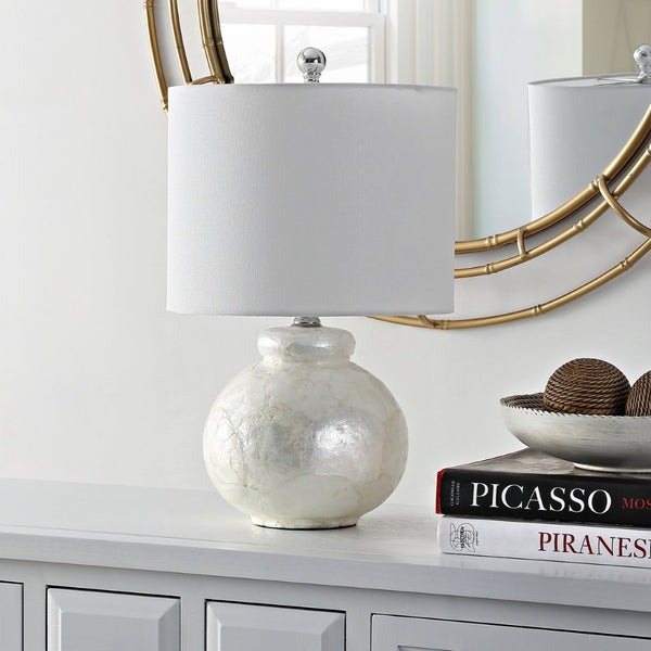 Safavieh IVY, Elegant 19-Inch Ivory Resin Table Lamp for Stylish Ambient Lighting in Any Room Decor TBL4280A