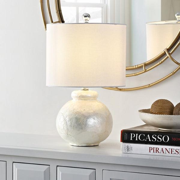 Safavieh IVY, Elegant 19-Inch Ivory Resin Table Lamp for Stylish Ambient Lighting in Any Room Decor TBL4280A