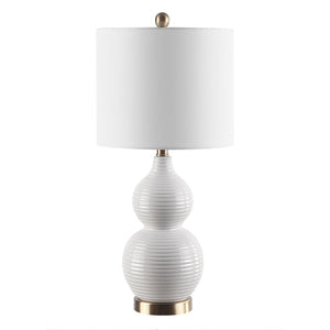 Safavieh EMERY, 26-Inch Ivory Table Lamp - Elegant Ceramic & Iron Design for Warm Ambient Lighting in Any Room TBL4281A
