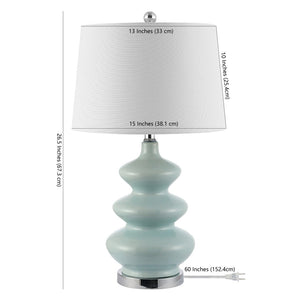 Safavieh BRIELLE, 26.5 INCH CERAMIC TABLE LAMP – Timeless Design with Contemporary Touch for Any Space Blue TBL4282A