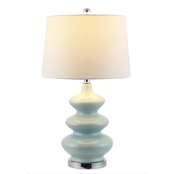 Safavieh BRIELLE, 26.5 INCH CERAMIC TABLE LAMP – Timeless Design with Contemporary Touch for Any Space Blue TBL4282A