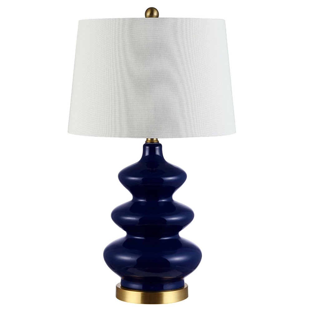 Safavieh BRIELLE, 26.5 INCH CERAMIC TABLE LAMP – Timeless Design with Contemporary Touch for Any Space Navy TBL4282B