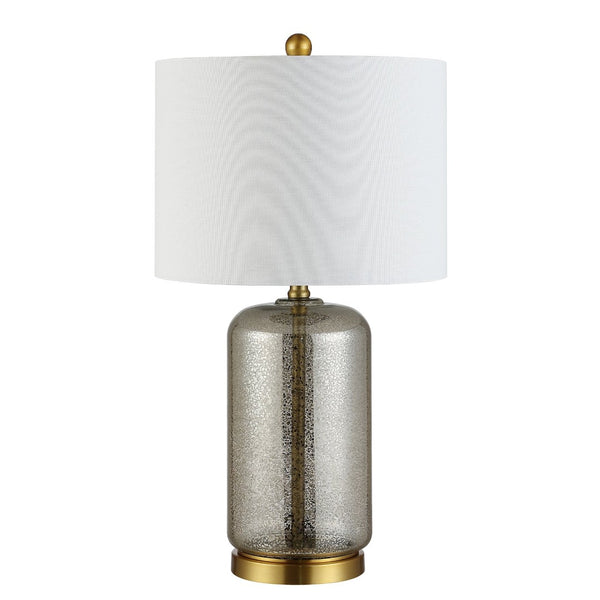 Safavieh NOVAH, Elegant Glass Table Lamp with Curved Design for Living Rooms, Bedrooms, and Home Offices Silver TBL4283A